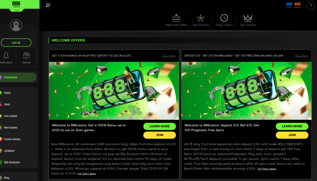 888 casino promotions
