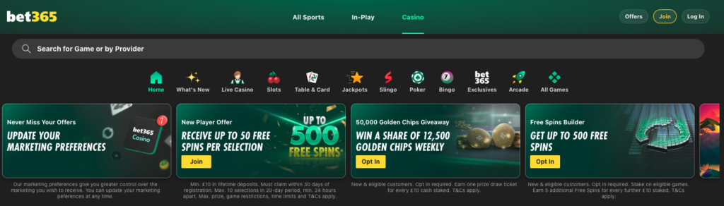 bet365 casino promotions